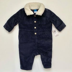 NWT Old Navy Baby Boy Snap-Front Corduroy Utility One-Piece